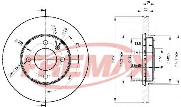 BD-3790 Fremax freno de disco delantero