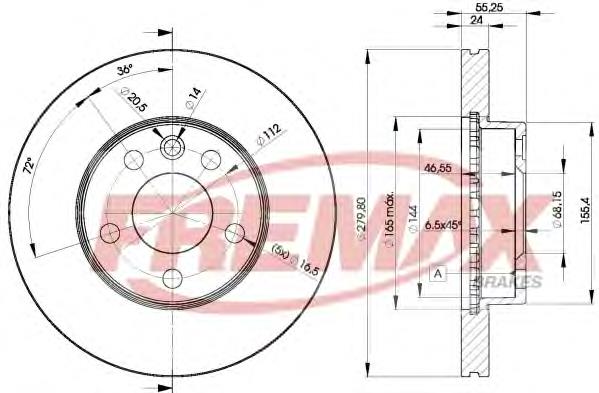 BD3015 Fremax freno de disco delantero