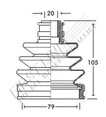 Fuelle, árbol de transmisión delantero exterior 07423 Maruichi-156