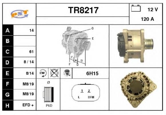 TR8217 Snra Alternador de coche