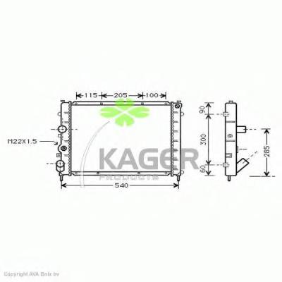 31-0944 Kager radiador refrigeración del motor