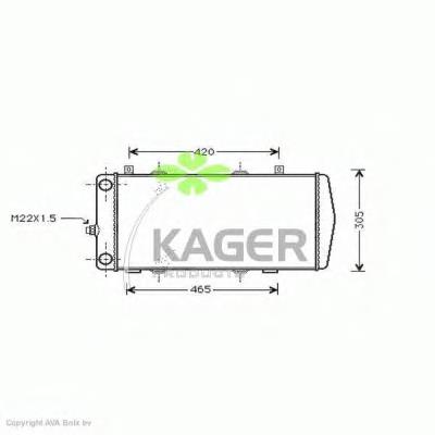 310994 Kager radiador refrigeración del motor