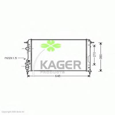 310968 Kager radiador refrigeración del motor