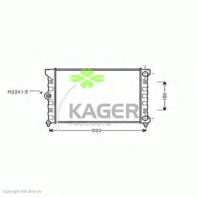 311192 Kager radiador refrigeración del motor