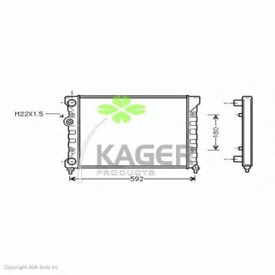 31-1170 Kager radiador refrigeración del motor