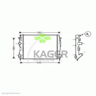 31-2447 Kager radiador refrigeración del motor