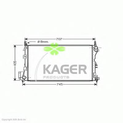 310819 Kager radiador refrigeración del motor