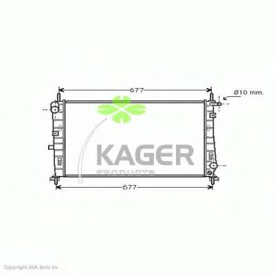 310339 Kager radiador refrigeración del motor