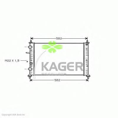 310411 Kager radiador refrigeración del motor