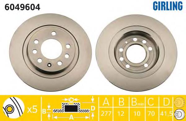 Disco de freno trasero 44115 Febi