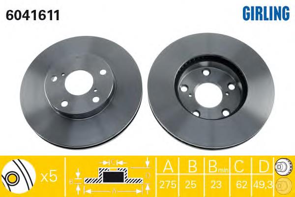 Frenos delanteros Girling 6041611 precio, desde 38,15 EUR