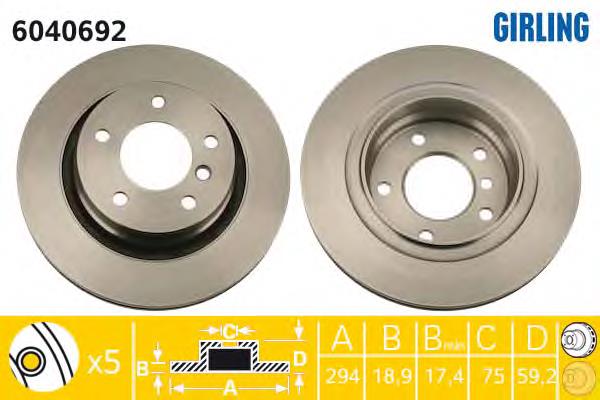 Disco de freno trasero Girling 6040692 precio, desde 38,80 EUR