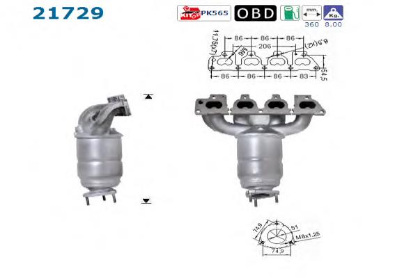 0850294 Opel catalizador