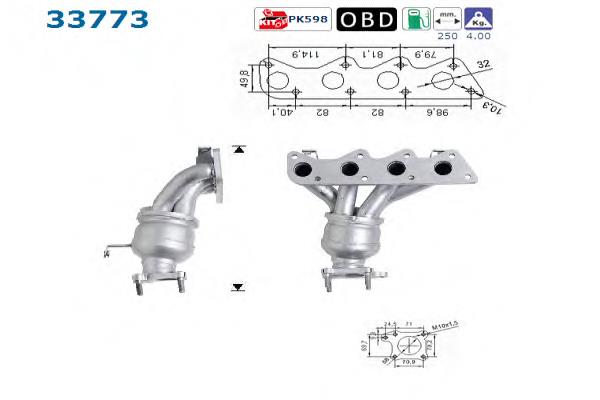 33773 AS/Auto Storm colector de escape, sistema de escape