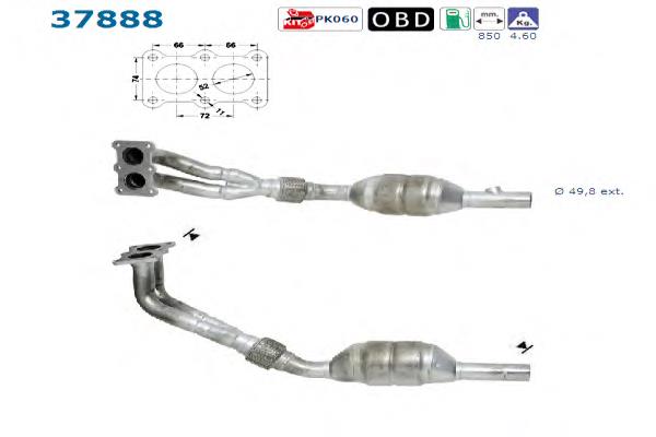 6K0253060CX VAG Catalizador de gasolina y diésel