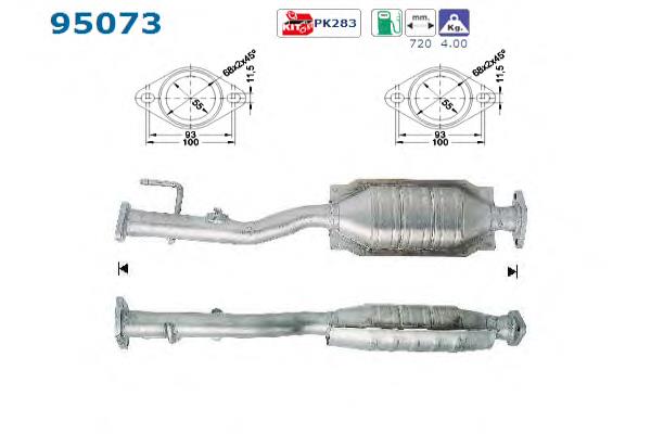 TY8020T Polcar Catalizador de gasolina y diésel