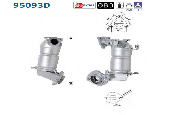 Catalizador Toyota 2505127041 precio, desde 265,32 EUR