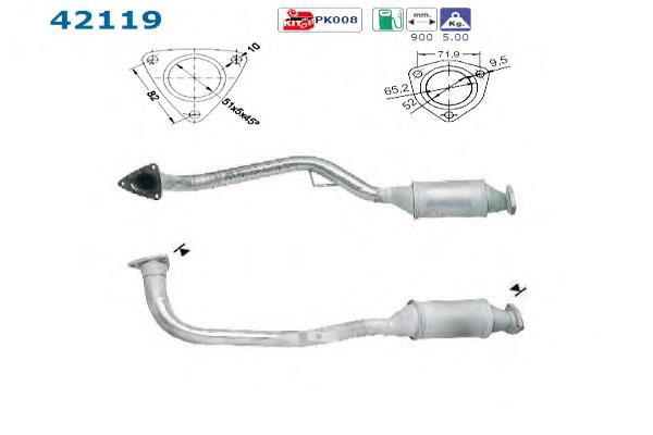 8A0253058AX VAG Catalizador de gasolina y diésel