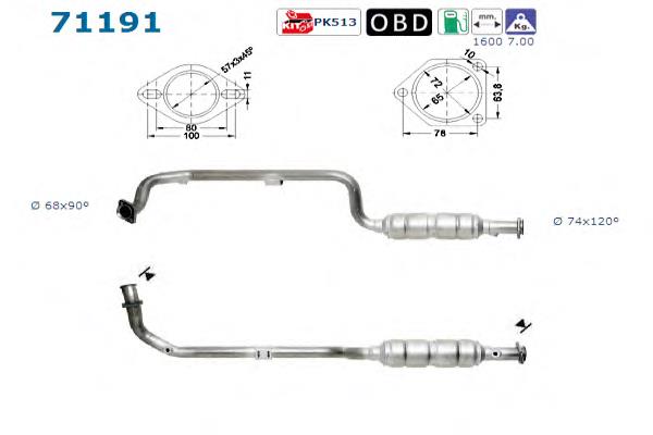 A2034903019 Mercedes silenciador delantero