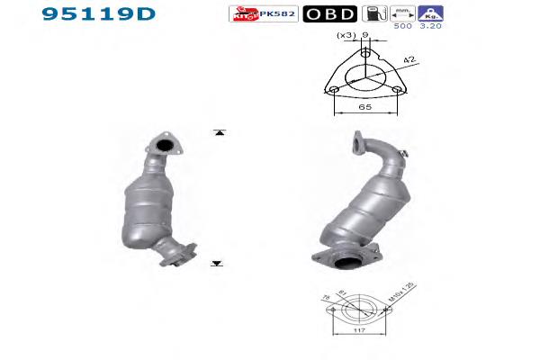 2505133040 Toyota Catalizador de gasolina y diésel