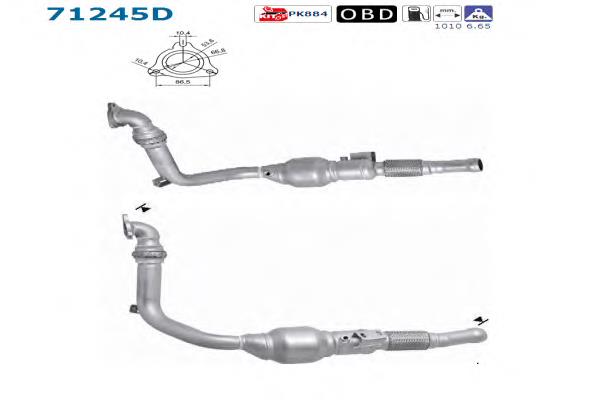 A6394905381 Mercedes Catalizador de gasolina y diésel
