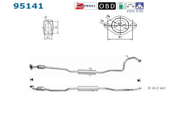 95141 AS/Auto Storm silenciador posterior