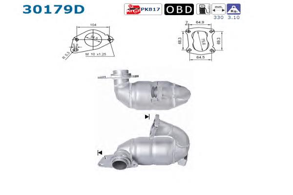 30179D AS/Auto Storm Catalizador de gasolina y diésel