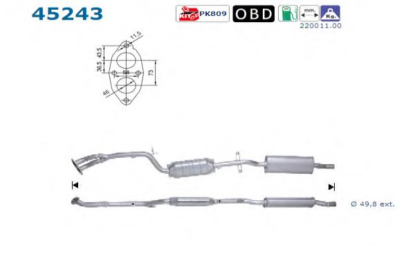 Catalizador 18307523730 BMW