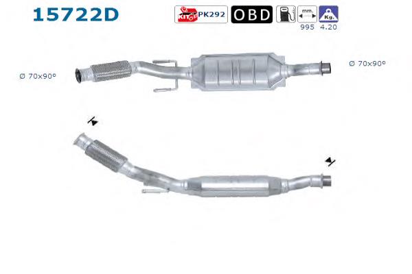 15722D AS/Auto Storm Silenciador, parte delantera