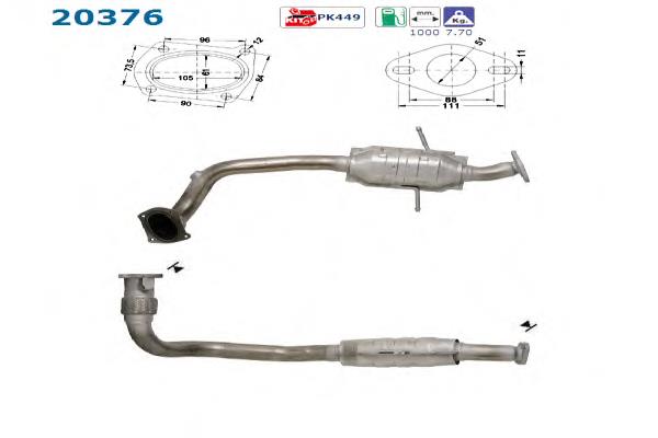 1231829 Ford Catalizador de gasolina y diésel