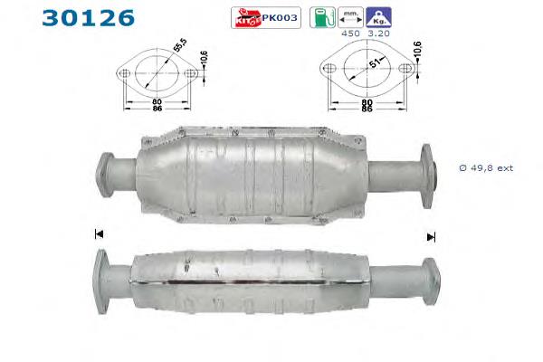 RE8005T Polcar Catalizador de gasolina y diésel