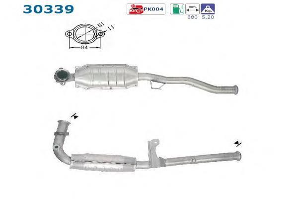 50194 Sigam Tubo de escape delantero