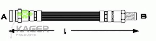 38-0129 Kager tubo flexible de frenos trasero
