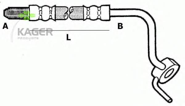 38-1153 Kager tubo flexible de frenos delantero derecho