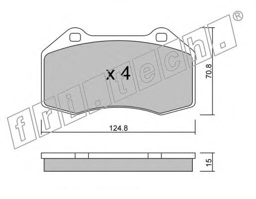 6670 Fri.tech pastillas de freno delanteras