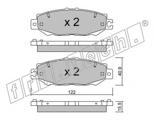 7751 Fri.tech pastillas de freno traseras