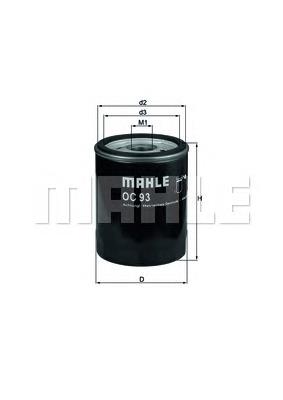 OC93 Mahle Original filtro de aceite