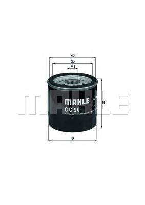 Filtro de aceite Mahle Original OC90OF precio, desde 2,12 EUR