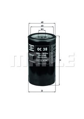 OC38 Mahle Original filtro de aceite