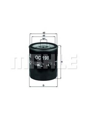 OC198 Mahle Original Filtro aceite