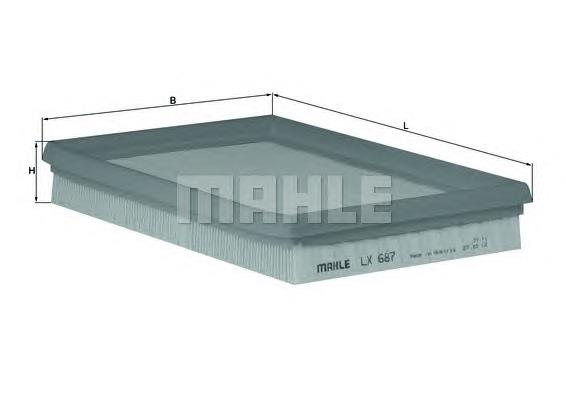 El filtro de aire Mahle Original LX687 precio, desde 6,36 EUR