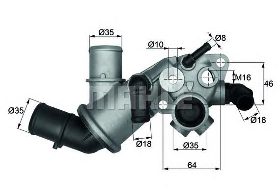 TI12975 Mahle Original termostato, refrigerante