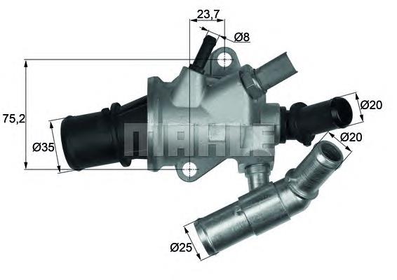 Caja del termostato TI17588 Mahle Original