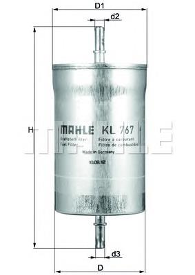 KL767 Mahle Original filtro de combustible