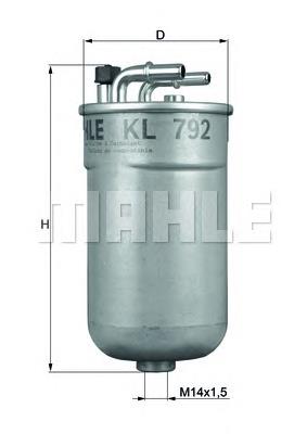 Comprar KL792 Mahle Original Filtro diesel