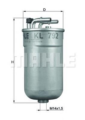 KL792 Mahle Original filtro combustible