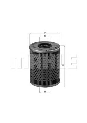 OX187D Mahle Original Filtro aceite