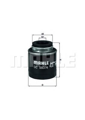 OC5934 Mahle Original Filtro aceite