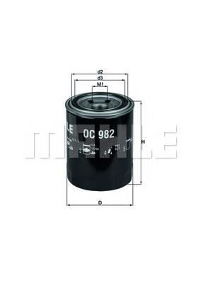 OC982 Mahle Original Filtro aceite