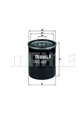 Filtro de aceite motor Mahle Original OC495